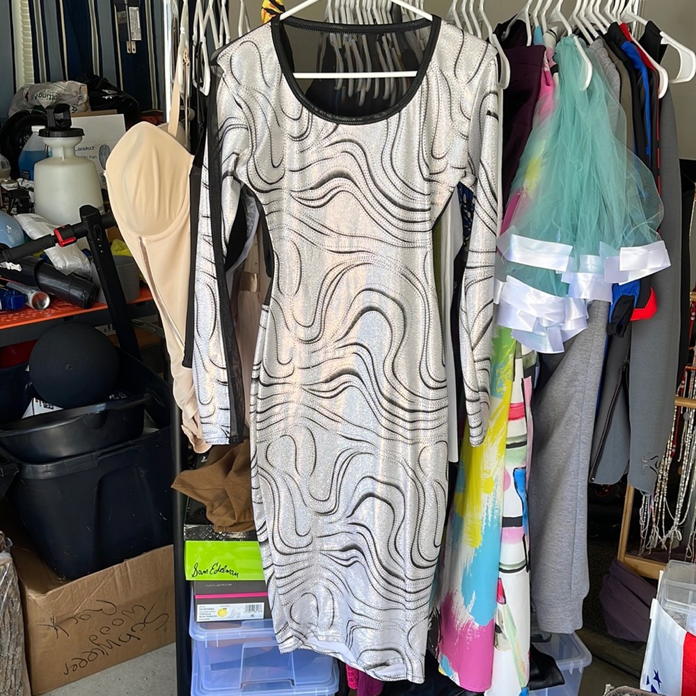Handmade sheer back stretch dress